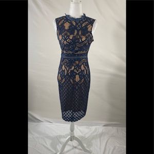 Stunning Akira Blue Floral Midi Dress!